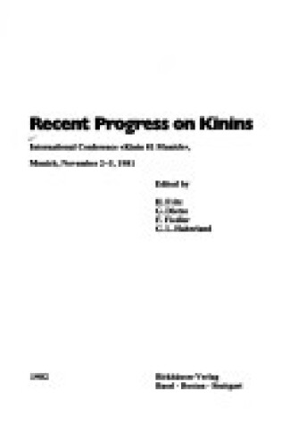 Cover of Recent Progress on Kinins