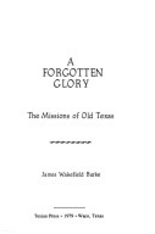 Cover of Forgotten Glory