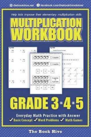 Cover of Multiplication Workbook Grade 3 4 5