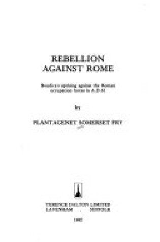 Cover of Rebellion Against Rome