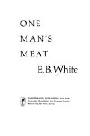 Cover of One Man's Meat