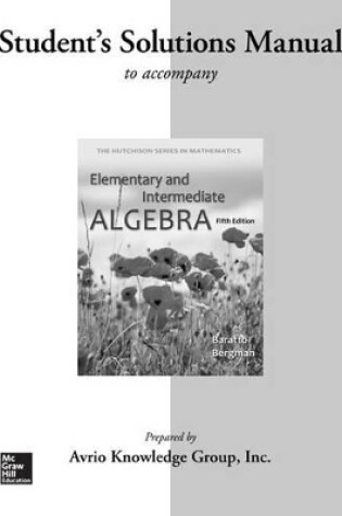 Cover of Student Solutions Manual for Elementary & Intermediate Algebra