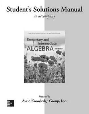 Book cover for Student Solutions Manual for Elementary & Intermediate Algebra