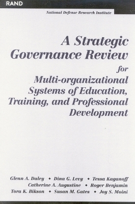 Book cover for A Strategic Governance Review for Multi-organizational Systems of Education, Training and Professional Development