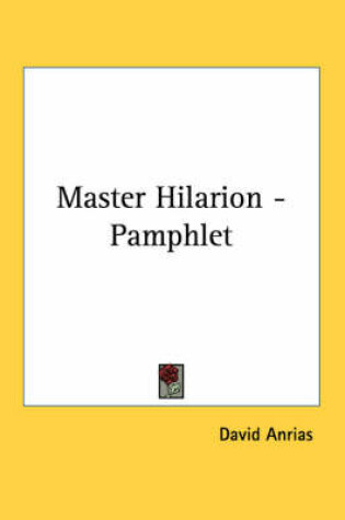 Cover of Master Hilarion - Pamphlet