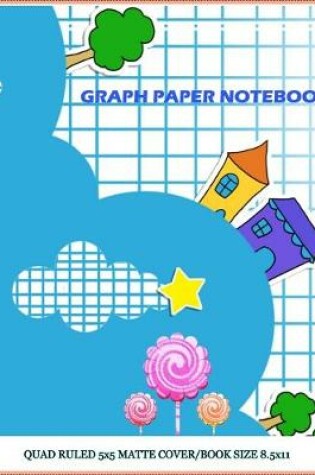 Cover of Graph Paper Notebook Quad Ruled 5x5 Matte Cover/Book Size 8.5 x 11