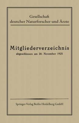 Cover of Mitgliederverzeichnis
