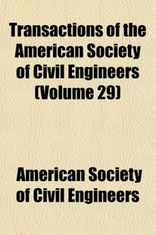 Cover of Transactions of the American Society of Civil Engineers Volume 72