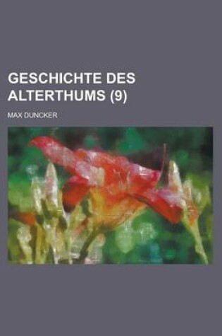 Cover of Geschichte Des Alterthums (9)