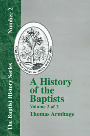 Cover of A History of the Baptists - Vol. 2