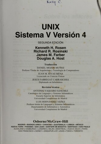 Book cover for Unix Sistema V Version 4 - 2 Edicion