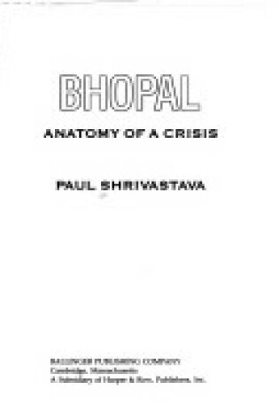 Cover of Bhopal