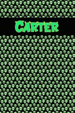 Cover of 120 Page Handwriting Practice Book with Green Alien Cover Carter