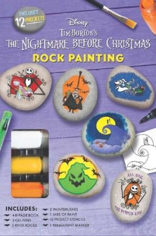 Cover of Disney Tim Burton's the Nightmare Before Christmas Rock Painting