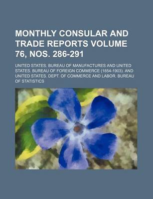 Book cover for Monthly Consular and Trade Reports Volume 76, Nos. 286-291