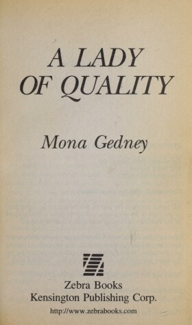 Book cover for A Lady of Quality