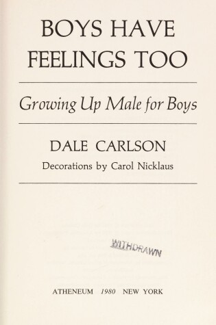 Cover of Boys Have Feelings Too