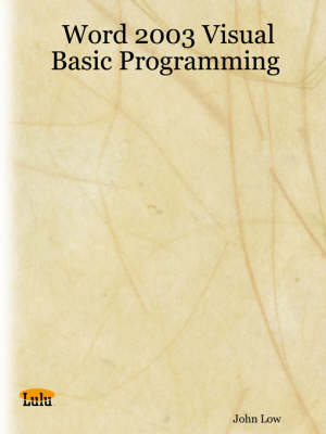 Book cover for Word 2003 Visual Basic Programming