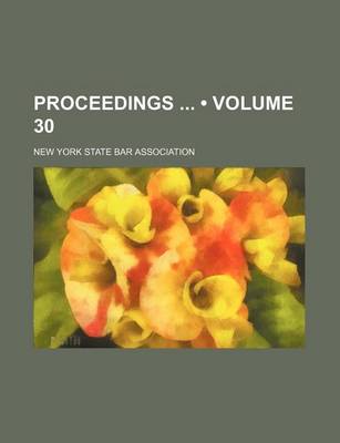 Book cover for Proceedings (Volume 30)