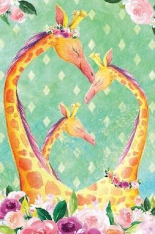 Cover of Bullet Journal for Animal Lovers Giraffes in Flowers