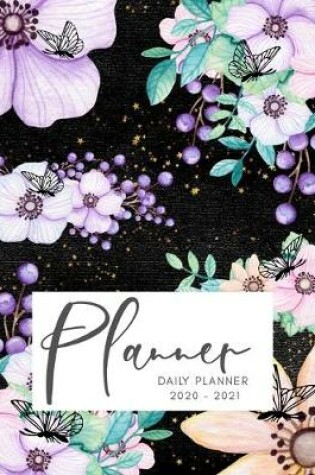 Cover of 2020 2021 15 Months Floral Butterflies Daily Planner