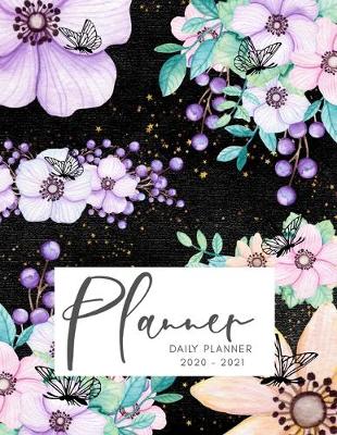 Book cover for 2020 2021 15 Months Floral Butterflies Daily Planner