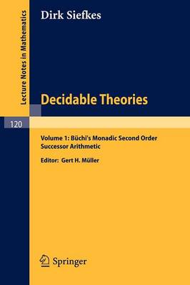 Book cover for Decidable Theories