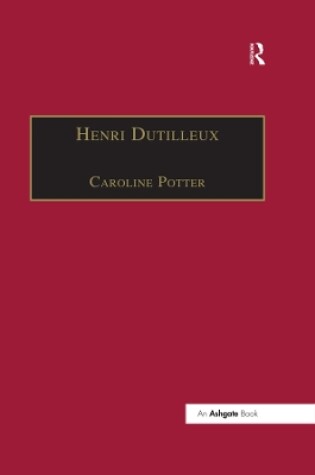 Cover of Henri Dutilleux