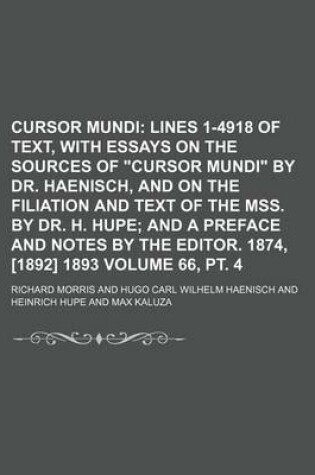 Cover of Cursor Mundi Volume 66, PT. 4