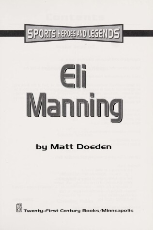 Book cover for Eli Manning
