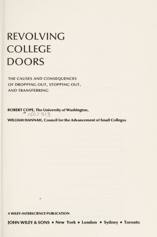 Cover of Revolving College Doors