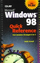 Book cover for MS Windows 98 Quick Reference