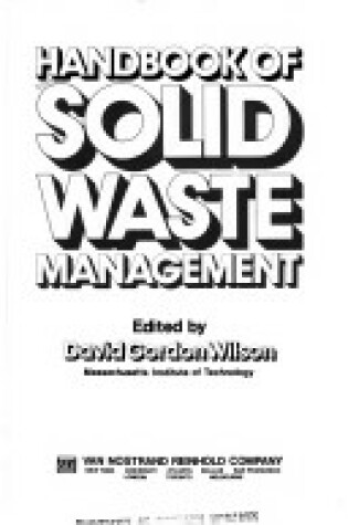Cover of Handbook of Solid Waste Management