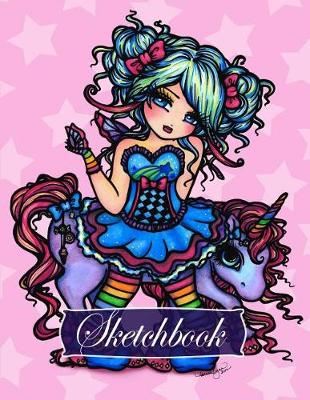 Book cover for Sketchbook (Rainbow Unicorn Fairy Full Size)