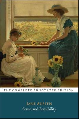 Book cover for Sense and Sensibility By Jane Austen (Fiction & Romance Novel) "The Annotated Edition"
