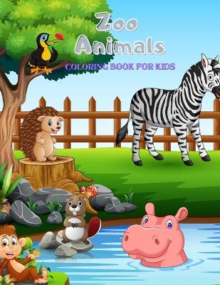 Book cover for Zoo Animals - Coloring Book