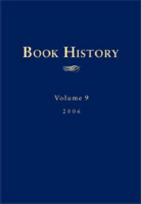 Cover of Book History, vol. 9