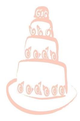 Cover of Wedding Journal Peach Wedding Cake