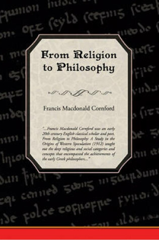 Cover of From Religion to Philosophy (eBook)