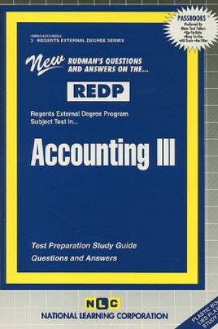 Cover of ACCOUNTING III