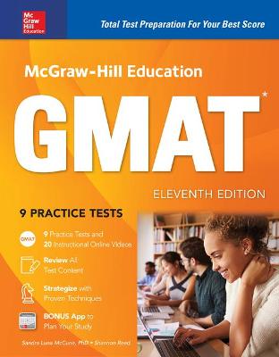 Book cover for McGraw-Hill Education Gmat, Eleventh Edition