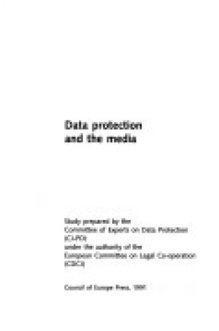 Cover of Data Protection and the Media