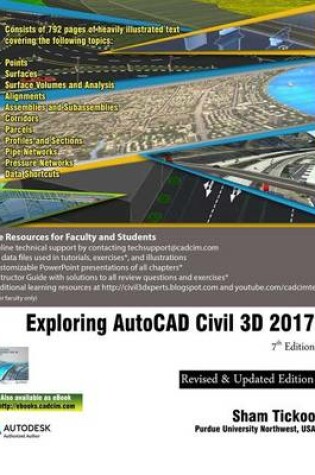 Cover of Exploring AutoCAD Civil 3D 2017