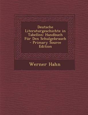 Book cover for Deutsche Literaturgeschichte in Tabellen