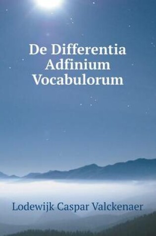 Cover of De Differentia Adfinium Vocabulorum