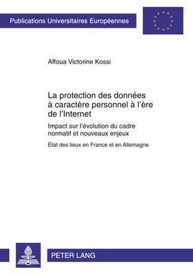 Book cover for La Protection Des Donnees A Caractere Personnel A l'Ere de l'Internet