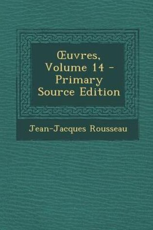 Cover of Uvres, Volume 14