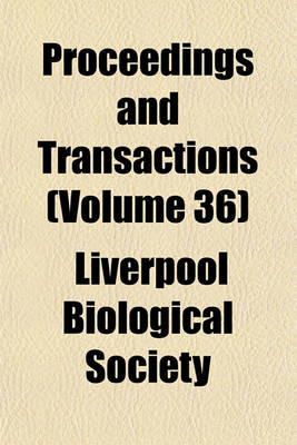 Book cover for Proceedings and Transactions (Volume 36)