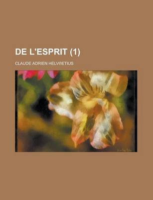 Book cover for de L'Esprit (1)