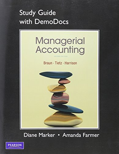 Book cover for Study Guide with DemoDocs for Managerial Accounting